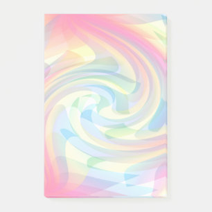 Sanfte Pastell-Farben Wirbel Gelb Pink Blau Abstra Post-it Klebezettel