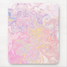 Sanfte Pastell-Traum-Marmorwirbel-Abstrakte Kunst Mousepad