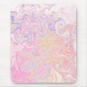 Sanfte Pastell-Traum-Marmorwirbel-Abstrakte Kunst Mousepad