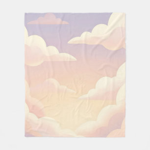 Sanfte Pastell-Träumerische Wolken Lavendel-Rosa-H Fleecedecke