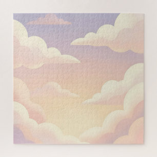Sanfte Pastell-Träumerische Wolken Lavendel-Rosa-H Puzzle