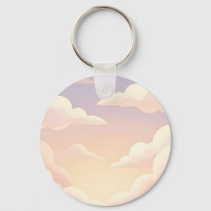 Sanfte Pastell-Träumerische Wolken Lavendel-Rosa-H Schlüsselanhänger
