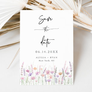 Sanfte Pastell-Wildblumen-Hochzeit-Save-the-Date-K Einladung