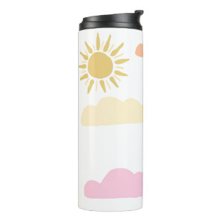 Sanfte Pastellhimmel Thermosbecher