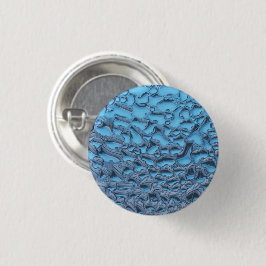 Sanfte Regentropfen aus blauem Glas Button