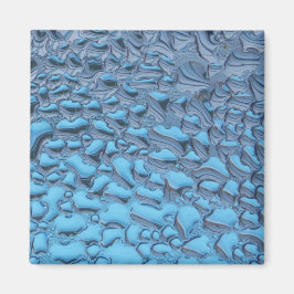 Sanfte Regentropfen aus blauem Glas Magnet