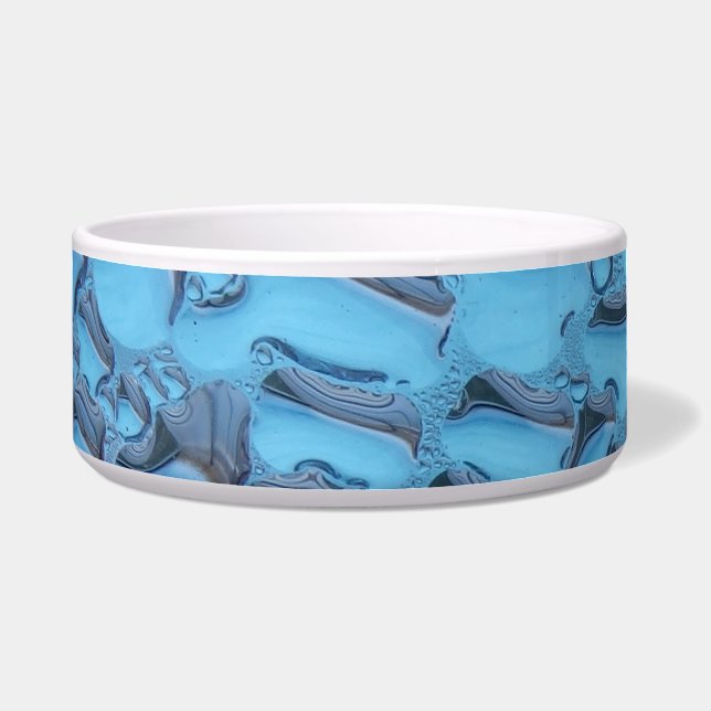 Sanfte Regentropfen aus blauem Glas Napf (Vorderseite)