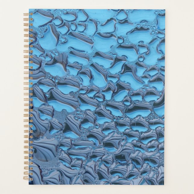 Sanfte Regentropfen aus blauem Glas Planer (Vorderseite)