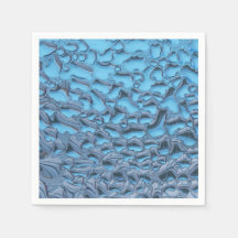 Sanfte Regentropfen aus blauem Glas