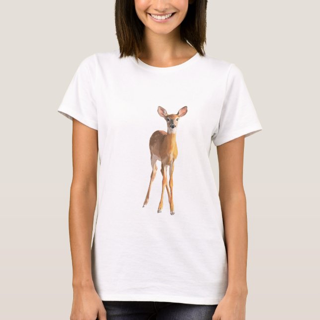 Sanfte Reh-Silhouette T-Shirt (Vorderseite)