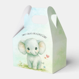 Sanfte Riesenelefanten-Grün-Safari-Baby-Party Geschenkschachtel