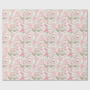 Sanfte romantische Wasserfarbe Rosa Blüten Botanik Geschenkpapier
