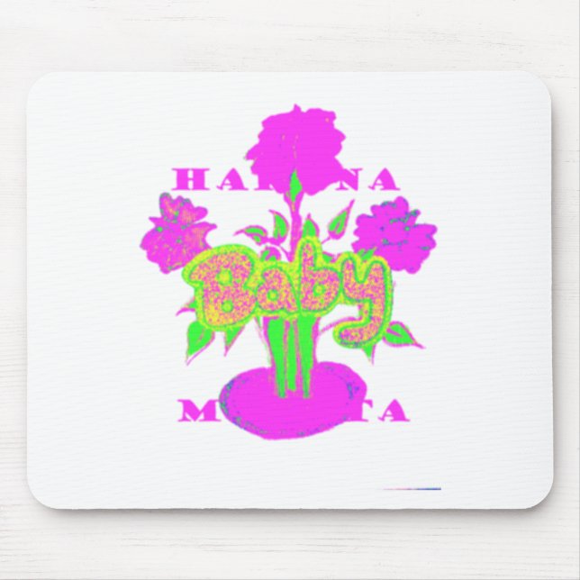 Sanfte rosa Blumenkunst: Die Berührung eines Babys Mousepad (Vorne)