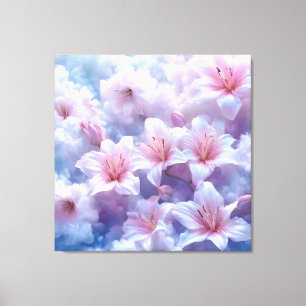 🌸 Sanfte rosa Lilien Wohnakzent 🌸 Leinwanddruck