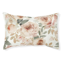 Sanfte rosa Rosen Aquarell-Blumenprint Botanisch