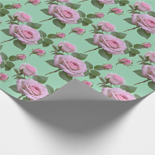 Sanfte rosa Rosen mit dezenten lila Akzenten Geschenkpapier