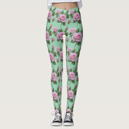 Sanfte rosa Rosen mit dezenten lila Akzenten Leggings