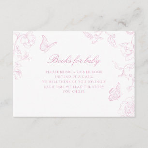 Sanfte Rose Chinoiserie Bücher für Baby Begleitkarte