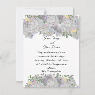 Sanfte rustikale Gartenblumen Hochzeitseinladung Einladung