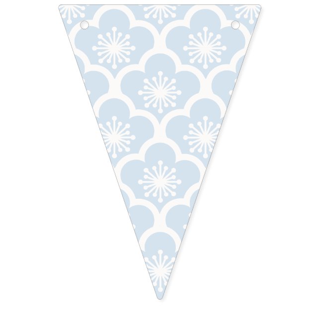 Sanfte Sakura Neutral - Puderblau Wimpelkette (Erste Fahne)