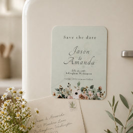 Sanfte Salbei Botanische Save-the-Date-Magnete Magnet