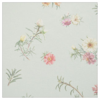 Sanfte Salbei Moos Rose Wasserfarbe Blumenstoff Stoff