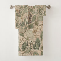 Sanfte Salbei-Rustikal-Blatt-Blumenmuster