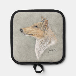 Sanfte, schlanke Collie Art Topflappen