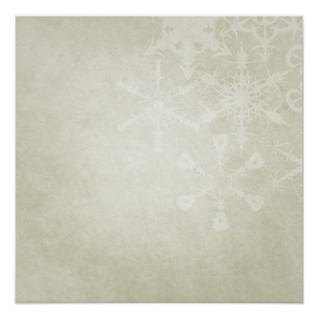 Sanfte Schneeflocken Poster (Vorderseite)