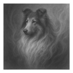 Sanfte Seele — Collie-Porträt von GeoWild Designs Fotodruck
