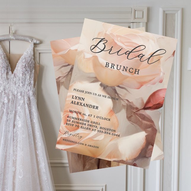 Sanfte Sommer-Rose, elegantes Brautparty Save The Date (Elegant Bridal Shower Soft Summer Roses Save The Date)