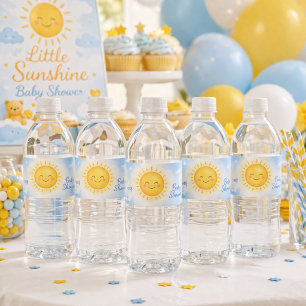 Sanfte Sonnenschein-Himmelwolken-Baby-Shower-Flasc Wasserflaschenetikett