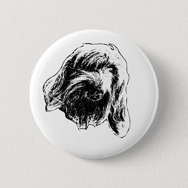 Sanfte Spinone-Stimmung Button (Vorderseite)