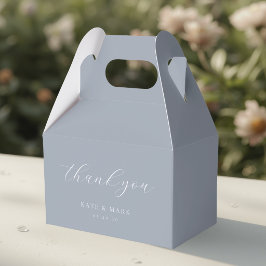 Sanfte Staubblaue Hochzeit Geschenkschachtel