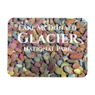 Sanfte Steine in Water Lake McDonald, Glacier NP Magnet