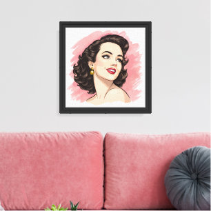 Sanfte Strahlkraft Vintage-Glamour-Leinwanddruck Leinwanddruck