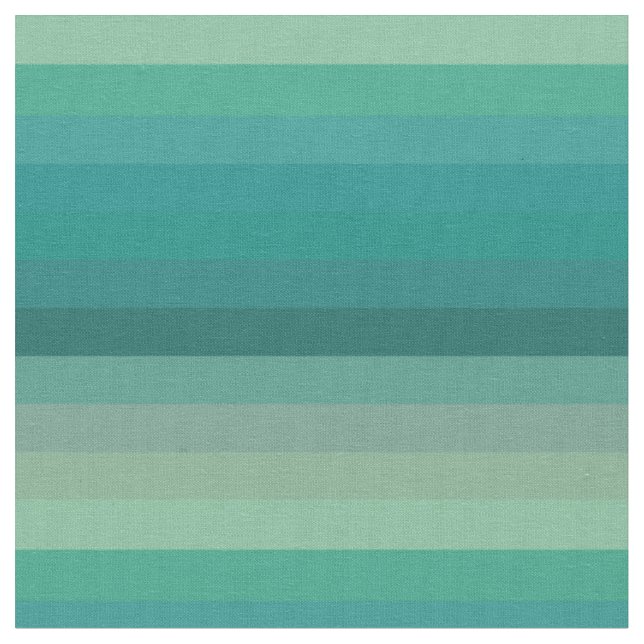 Sanfte Teal-Ombre-Horizontalstreifen Stoff (Nahaufnahme)
