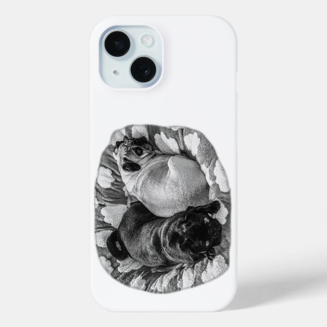 Sanfte Uhr, Zwilling Möpse Case-Mate iPhone Hülle (Rückseite)