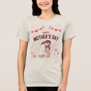 Sanfte Umarmung — Minimalistischer Muttertag Tri-Blend Shirt
