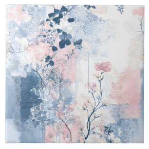 Sanfte Vintage-Vibes Floral Fliese
