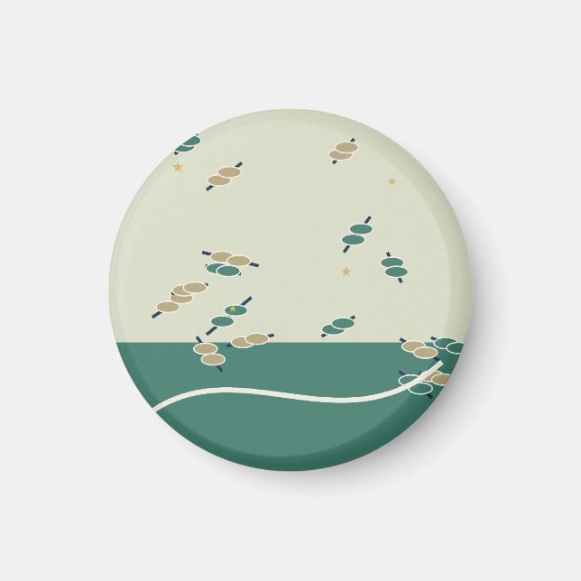 Sanfte Waldmagie mit Blättern und Sternen Magnet (Vorne)