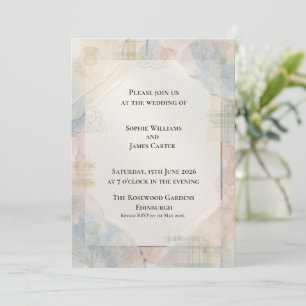 Sanfte Wasserfarbe keltisches Erbe schottische Hoc Einladung