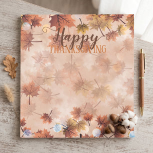 Sanfte Wasserfarben Herbstlaub Thanksgiving Notizblock