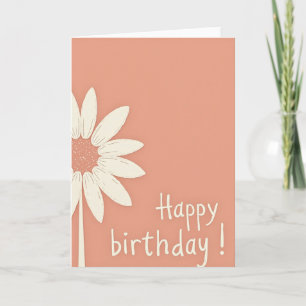 Sanfte weiße Geburtstagskarte Karte