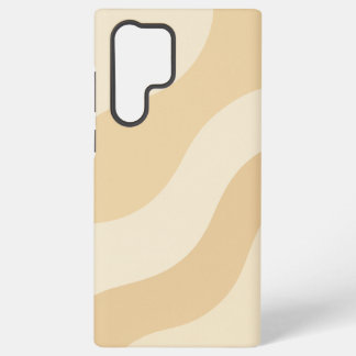 Sanfte Wellen – Minimales Beige Abstract Muster Samsung Galaxy Hülle