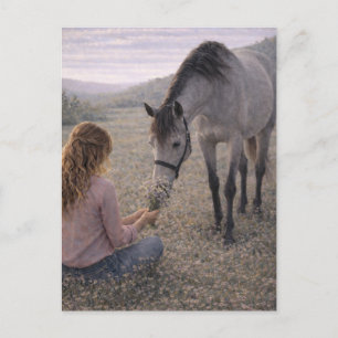 Sanfte Wiese   Pferdekunst   Postkarte