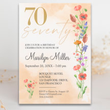Sanfte Wildblume 70. Geburtstag Für Sie