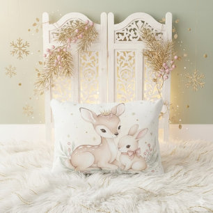 Sanfte Winterträume – MerryMist Mädchen   Hirsch & Dekokissen