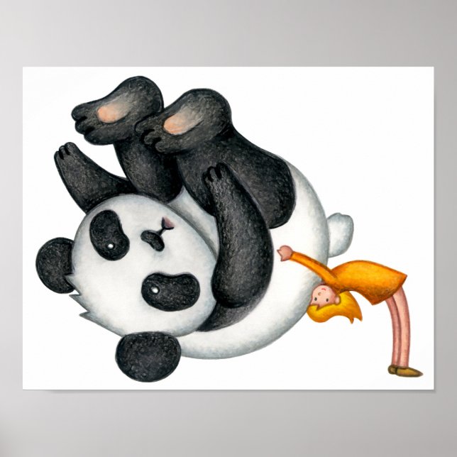 Sanfte Zeit, die man mit Pandas verbringt. Poster (Vorne)