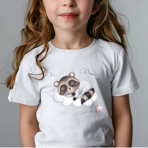 Sanfter Baby-Junge Waschbär Tier Baby T-shirt
